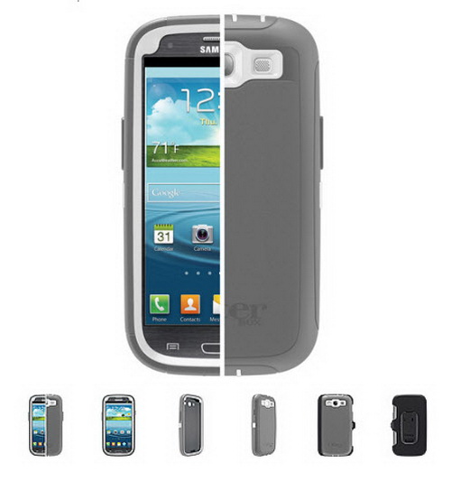 เคส Samsung Galaxy S3 Defender Series-Crevasse White-Gunmetal Grey เคสกันกระแทกอันดับ 1 สินค้าคุณภาพเน้นการปกป้องสูงสุด ของแท้ 100% จาก USA By Gadget Friends